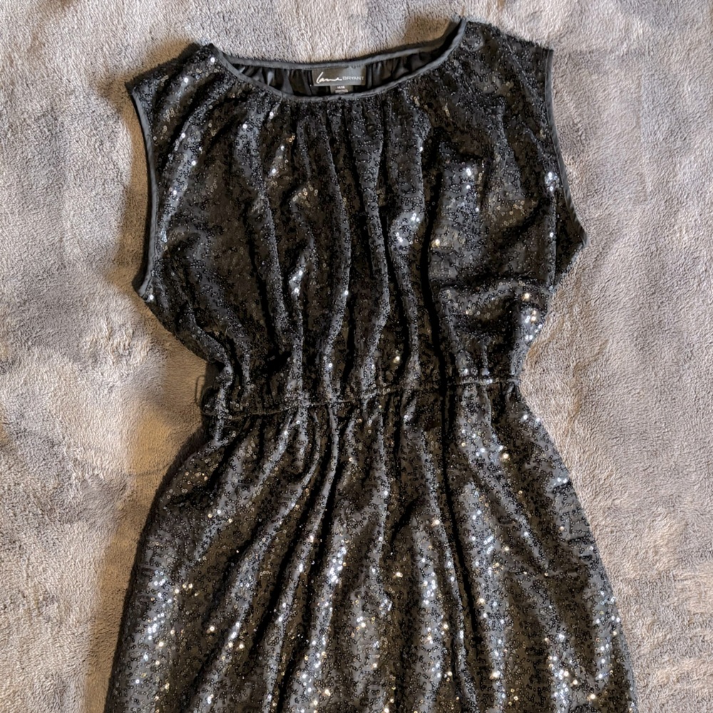 NWT Black Sequin Sleeveless Dress